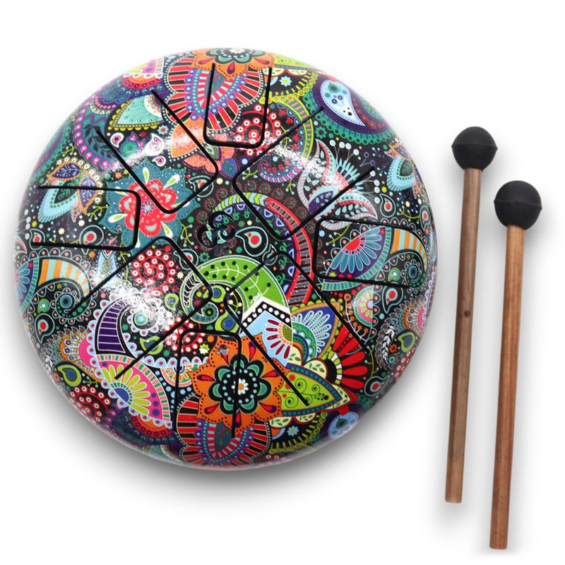 Happy-Trommel, mehrfarbig, OM – 18 cm