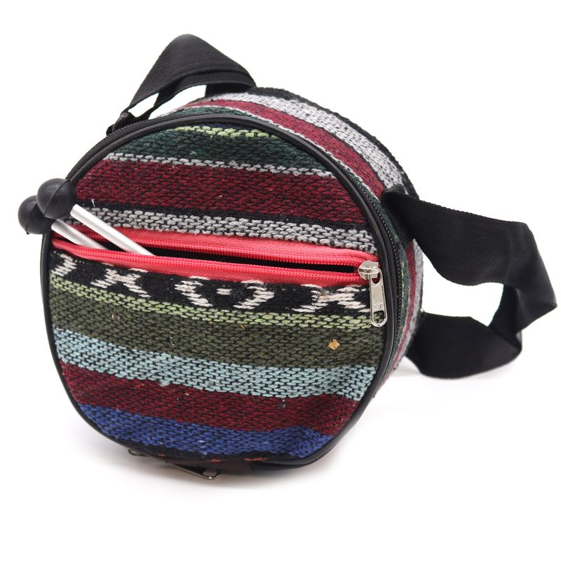 Happy-Trommel mit Om-Mandala-Gravur – 16 cm