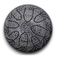 Happy-Trommel mit Om-Mandala-Gravur – 16 cm