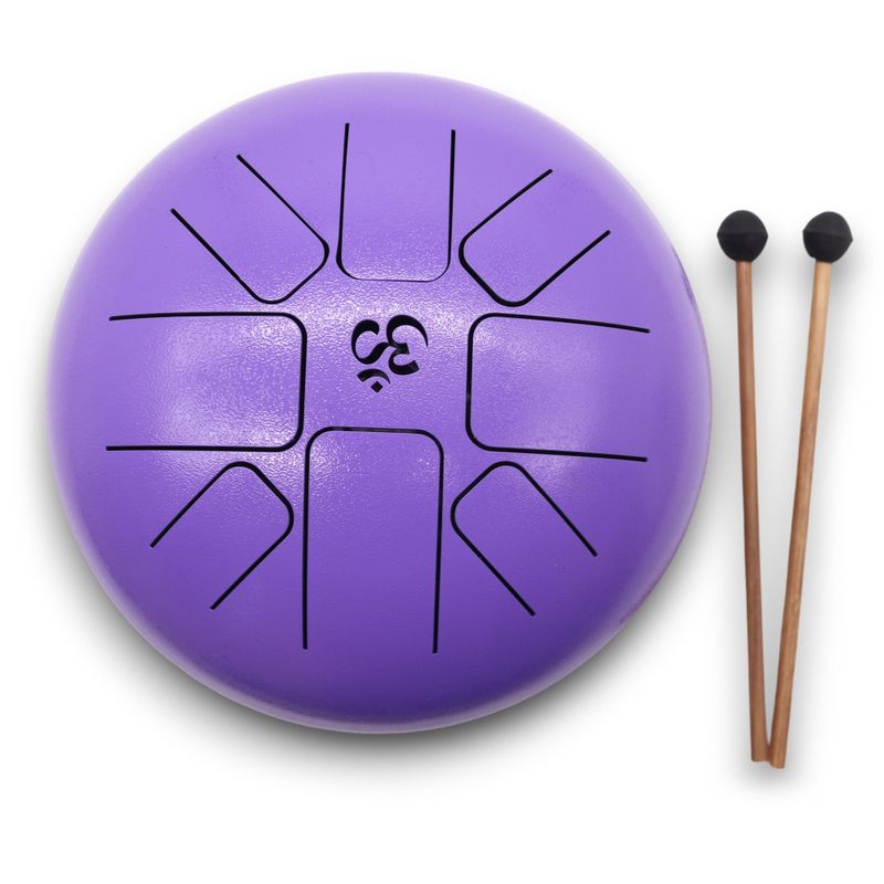 Med Happy Trommel Om Violett - 22x16cm