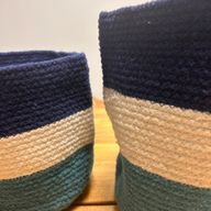 Set mit 3 Jutekörben – Auge des Schutzes – 15 cm / 20 cm / 25 cm