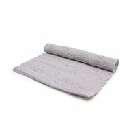 Kleiner indischer handgewebter Baumwollteppich – 50 x 90 cm – Grau