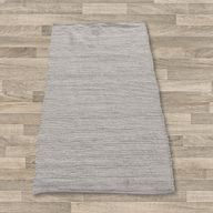 Kleiner indischer handgewebter Baumwollteppich – 50 x 90 cm – Grau