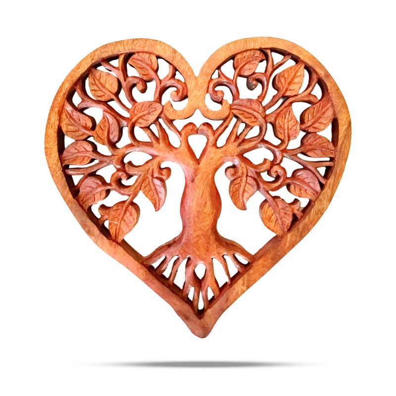 Herz Deko Holz Lebensbaum Panel 40cm