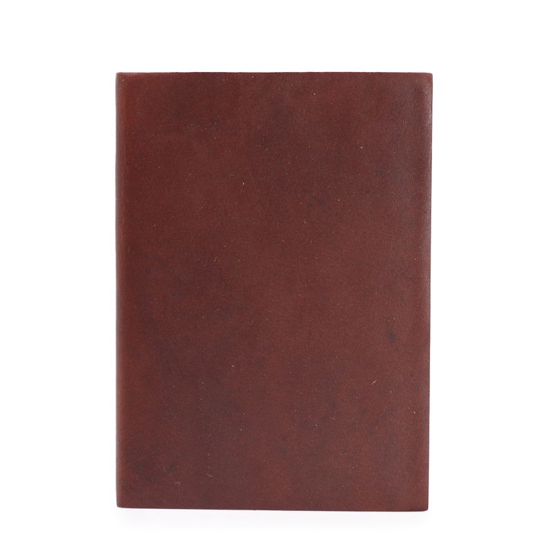 Mittelgroßes, dunkelbraunes Notizbuch für den Alltag – 100 linierte Seiten – 18 x 13 cm