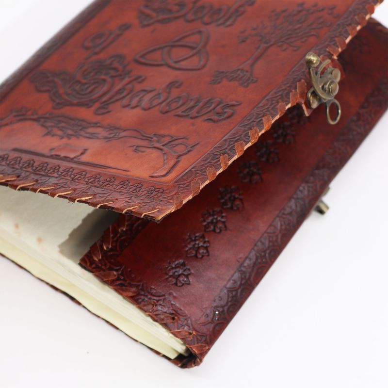 Großes Buch der Schatten - Dunkelbraun - 200 Seiten mit Büttenrand - 25 x 18 x 3 cm