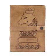 Schachmatt-Buch - Hellbraun - 200 Seiten mit Büttenrand - 20x15cm