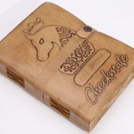 Schachmatt-Buch - Hellbraun - 200 Seiten mit Büttenrand - 20x15cm