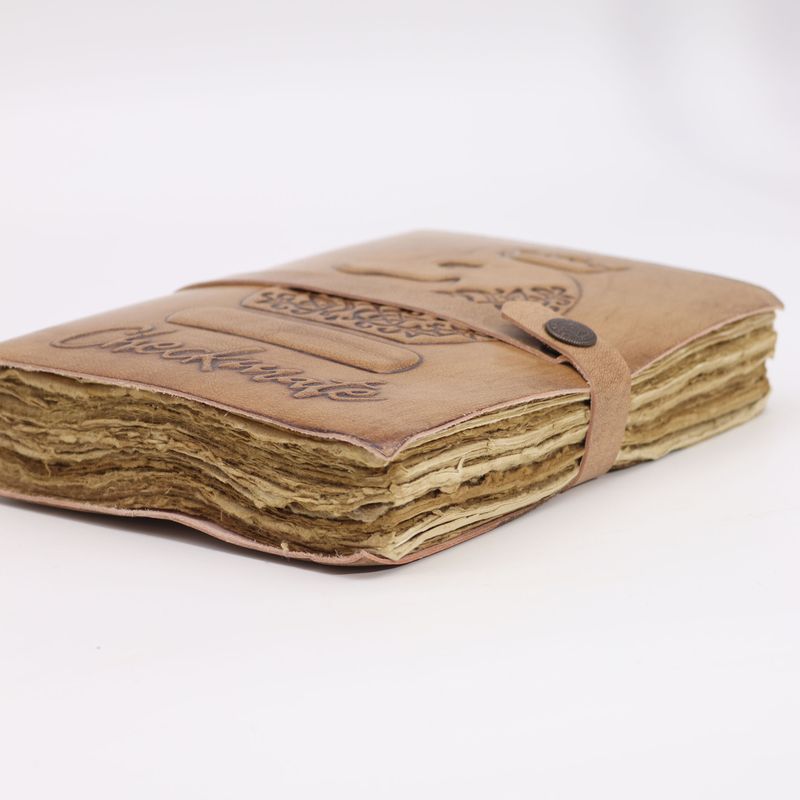 Schachmatt-Buch - Hellbraun - 200 Seiten mit Büttenrand - 20x15cm