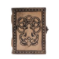 Buddha – Esoterisches Notizbuch – Antikgrau – 200 Seiten mit Stichkante – 17,5 x 12,5 x 3 cm