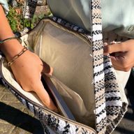 Weiche Banjar Laptoptasche - Zartes Creme & Grau