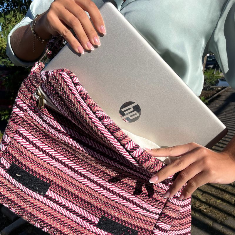 Weiche Banjar Laptoptasche - Zartrosa