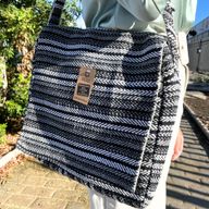 Weiche Banjar Laptoptasche - Graue Streifen