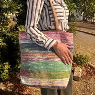 Recycelte große Teppichtasche – Shades of Dusk