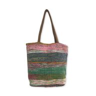 Recycelte große Teppichtasche – Shades of Dusk