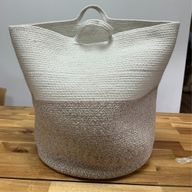 Großer Wäsche-/Aufbewahrungskorb aus Baumwollseil 45x40cm - Beige