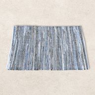Großer Teppich aus Jute und recycelter Baumwolle – 130 x 170 cm – Blau