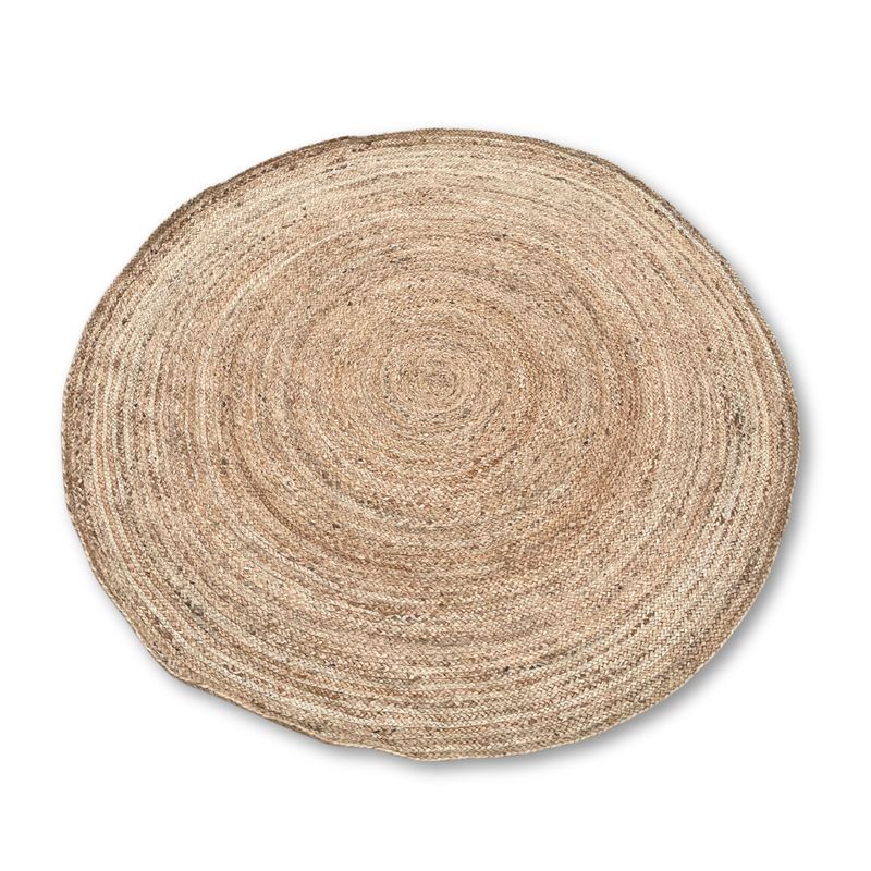 Großer, runder, weicher Juteteppich, 150 cm