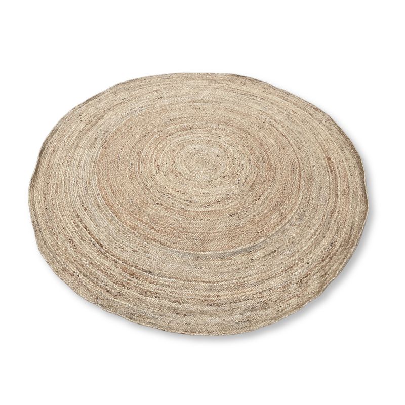 Extra großer, runder, weicher Juteteppich, 200 cm