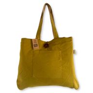 Wendbare Big Bag aus Jute und Baumwolle - Pistazie