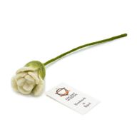 Filzblumen - Weiße Rosen