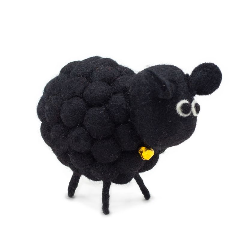 Kleines Filzschaf - Schwarz