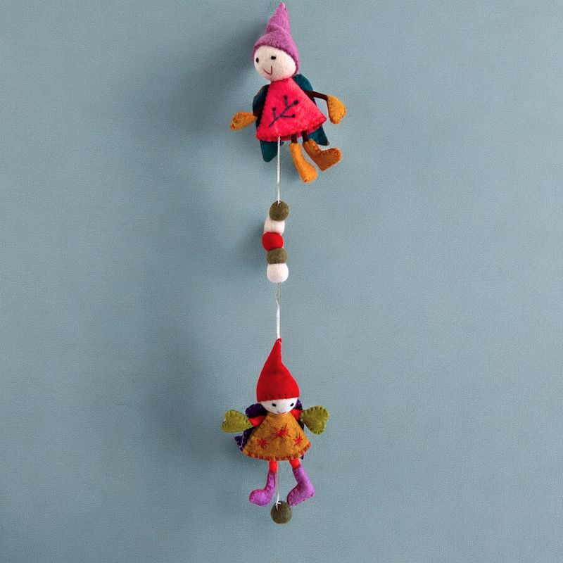 Wandbehang aus Filz - Feenengel