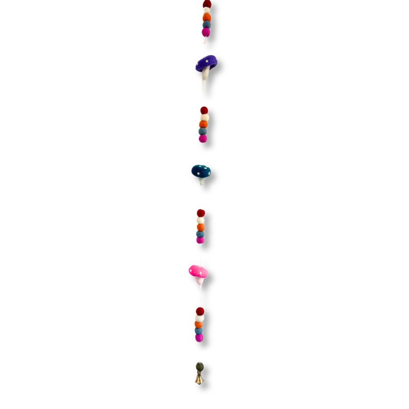 Wandbehang aus Filz – Pilze (zufällige Farben)