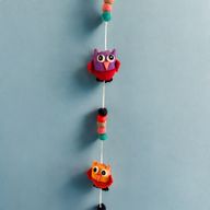 Wandbehang aus Filz – Eulen (zufällige Farben)