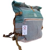 Trekking-Rollrucksack aus Hanf - Salbei