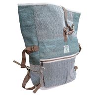 Trekking-Rollrucksack aus Hanf - Salbei