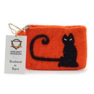 Naturfilz-Reißverschluss-Tasche (verschiedene) - Katzengesicht