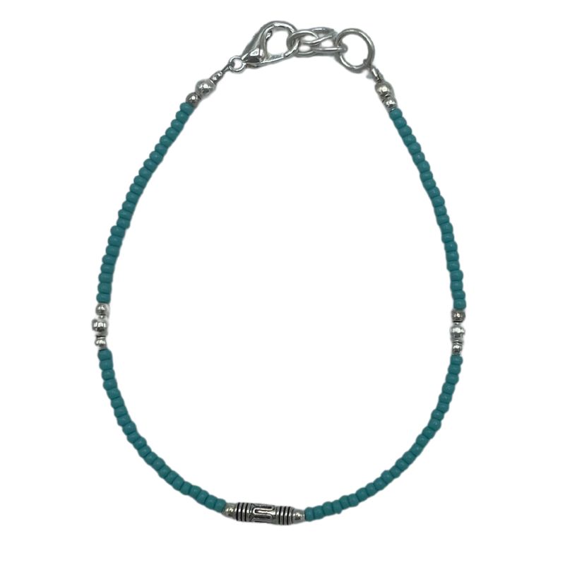 Nepalesisches Armband mit extrafeinen Edelsteinen – Türkis und Tropfenform
