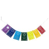 Sieben Chakra-Farben und Mantra – Lrg (7 Flaggen)