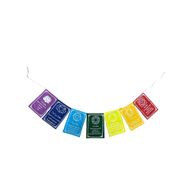 Sieben Chakra-Farben und Mantra – Klein (7 Flaggen)