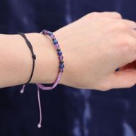 Sternzeichen-Kristallkerze mit Edelsteinarmband - Wassermann