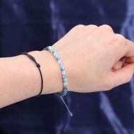 Sternzeichen-Kristallkerze mit Edelsteinarmband - Fische