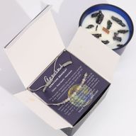 Sternzeichen-Kristallkerze mit Edelsteinarmband - Zwillinge