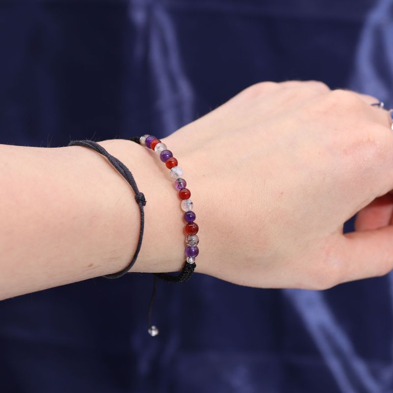 Sternzeichen-Kristallkerze mit Edelsteinarmband - Jungfrau
