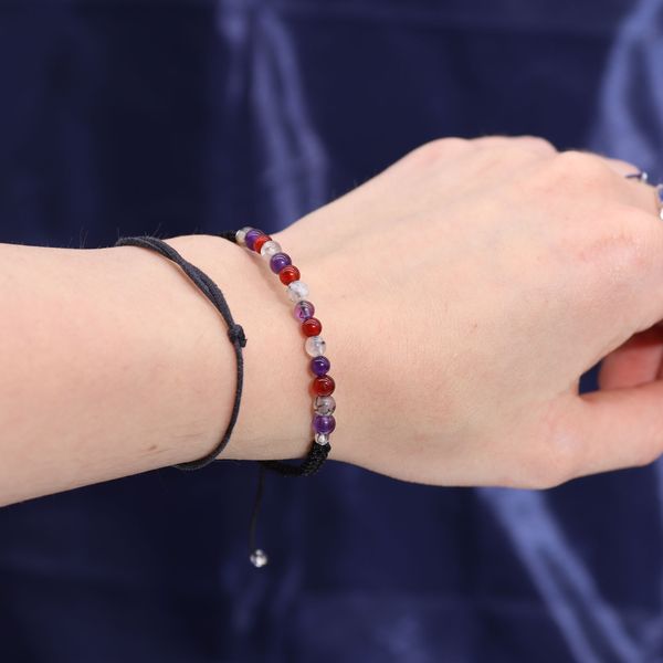 Sternzeichen-Kristallkerze mit Edelsteinarmband - Jungfrau