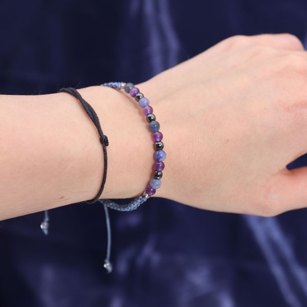 Sternzeichen-Kristallkerze mit Edelsteinarmband - Schütze