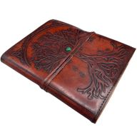 Großer Lebensbaum – aufgerollt und mit Steinverzierung – 20x16x2 cm – 160 Seiten