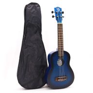 Von Hand gefertigte Ukulele – Blue Sunburst, Sunburst-Finish (4 Saiten)