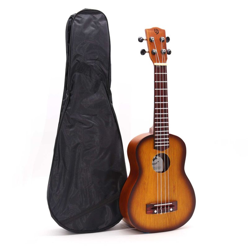 Von Hand gefertigte Ukulele – Orange Sunburst-Finish (4 Saiten)
