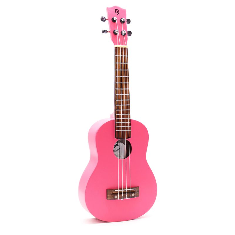 Von Hand gefertigte Ukulele – leuchtend rosa Lackierung (4 Saiten)