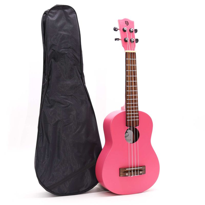 Von Hand gefertigte Ukulele – leuchtend rosa Lackierung (4 Saiten)