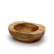 Große Teakholzschale in natürlicher Form – 25 x 7 cm