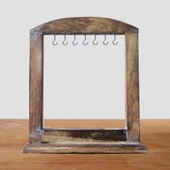 Mittlerer Ständer zum Aufhängen von Dingen - dunkles Holz (40 x 30 cm)
