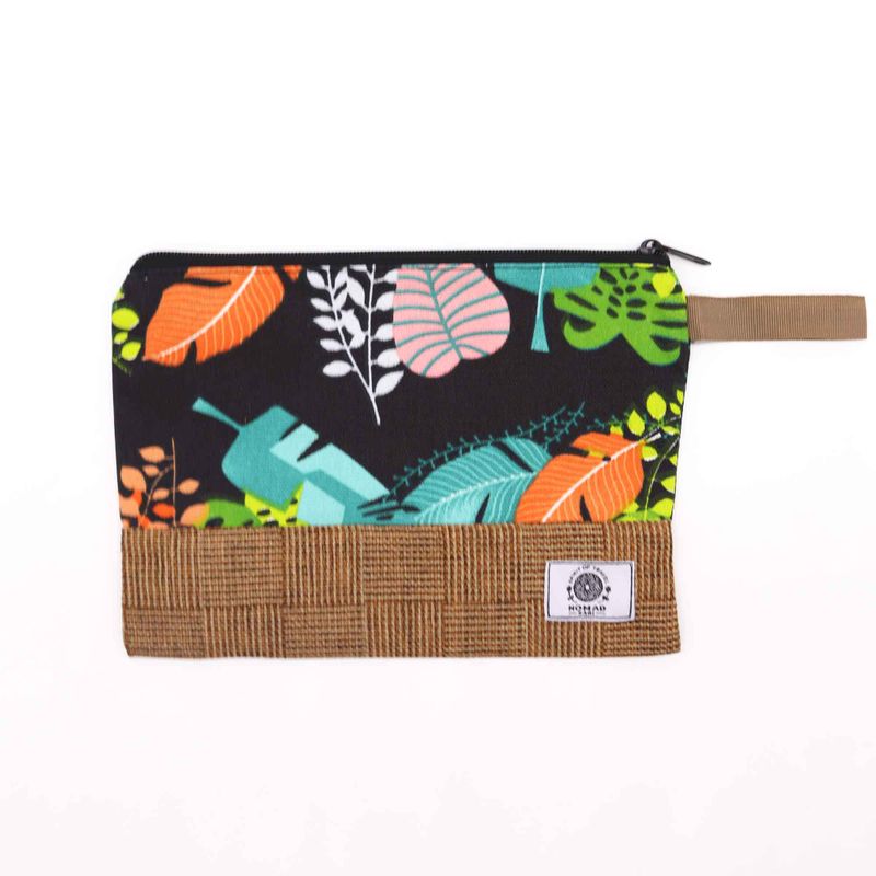 Große Luxusbeutel mit Tropenmotiv – (3 x 2 verschiedene Designs) – 26 x 17 cm