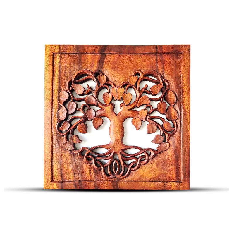 Quadratische dekorative Baum aus Holz 30x30cm
